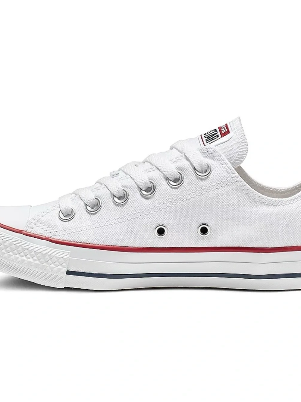 Converse Chuck Taylor All Star Low Top Sneakers White Canvas Lace Up Sneakers - Picture 3 of 11